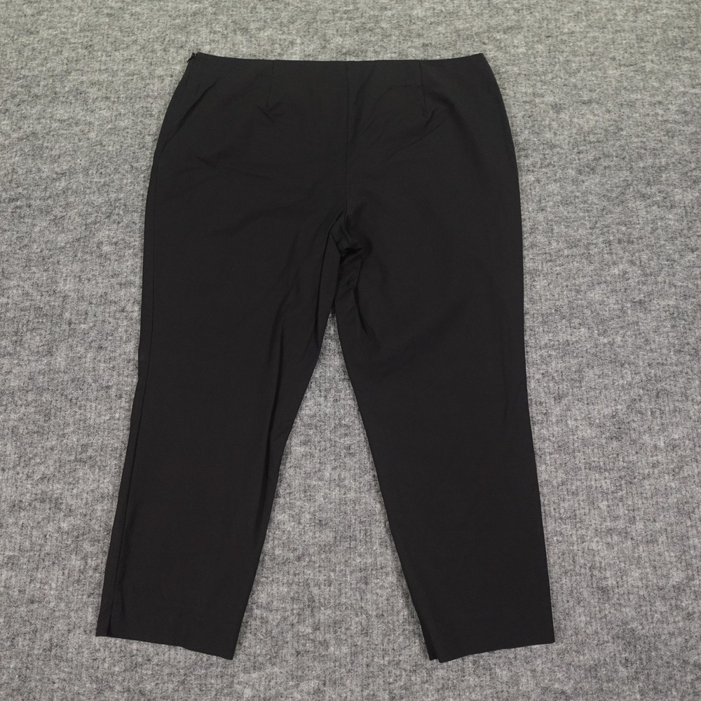 Lafayette 148 Stanton Pants Womens 16 Black Slim Tapered Stretch Cotton - Picture 2 of 13